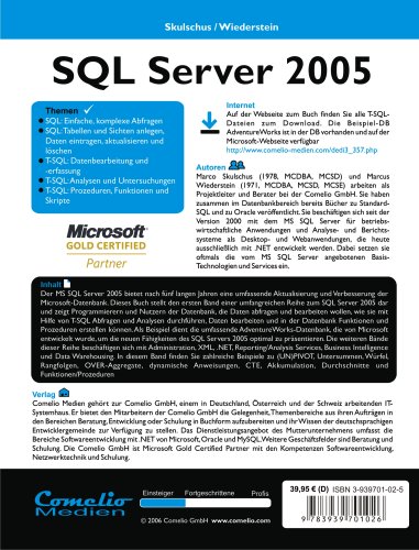 MS SQL Server 2005 - T-SQL - Programmierung und Abfragen - Back